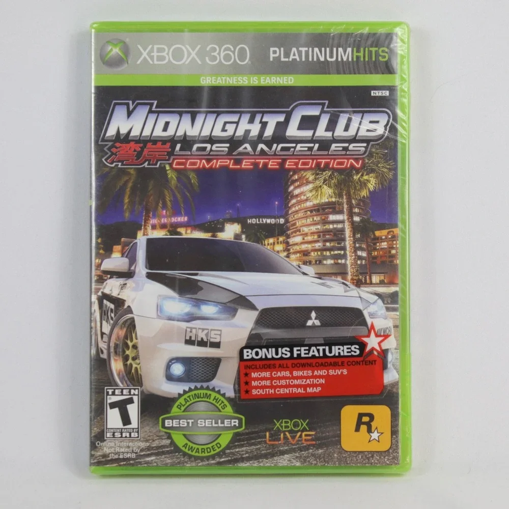 Midnight Club Los Angeles Complete Edition Platinum Hits New Sealed for Xbox 360